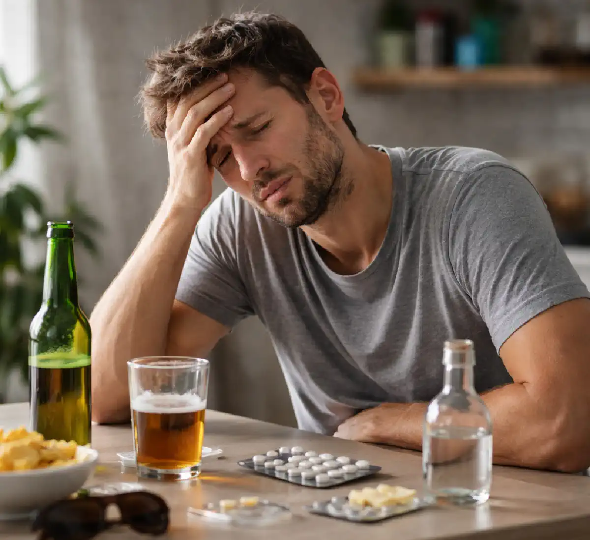 Сильна блювота після алкоголю