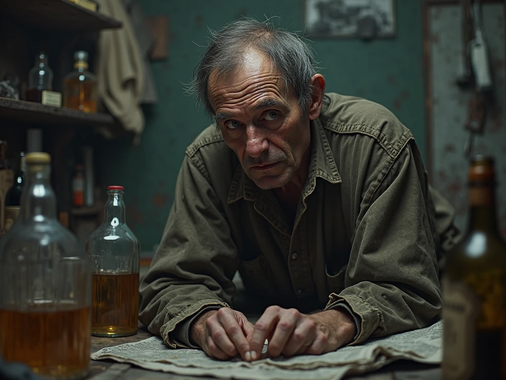 Человек алкоголик 